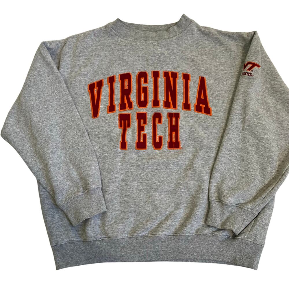 AS Sports Womens Vtg 90s Virginia Tech Crewneck Sweatshirt VT Hokies Embroidery